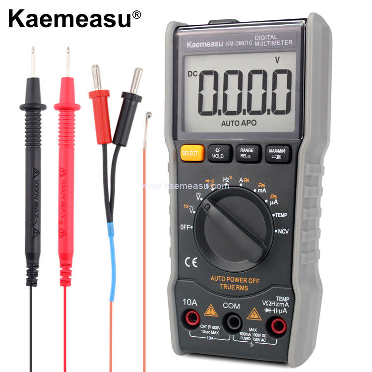 Kaemeasu 01C LCD 디스플레이 Avometer 디지털 멀티미터 AC DC 전압 True RMS 테스트