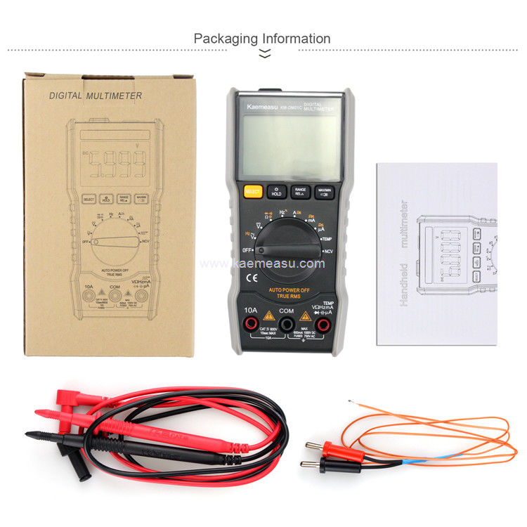 Kaemeasu 01C LCD 디스플레이 Avometer 디지털 멀티미터 AC DC 전압 True RMS 테스트