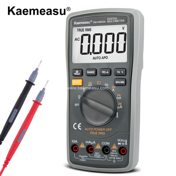 카메아수 03A 고정밀 디지털 멀티미터 6000 셀 자동 범위 1000V AC DC 스마트 멀티미터
