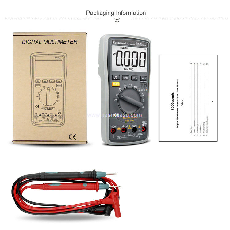 Kaemeasu 03B 산업용 전자 멀티미터 고정도 스마트 항 화상 1000V AC DC 디지털 멀티미터