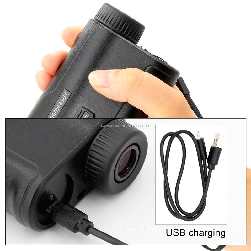 망원경 레이저 원격 측정기 휴대용 USB 충전 레이저 거리 측정기 모노클러 골프 사냥 원격 측정기 600M/656Yd