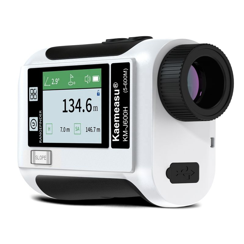 야외 스포츠 사냥 600m LCD 스크린 골프 레이저 거리 탐지 망원경 데이터 방송 IP54 먼지 및 물 스프래치