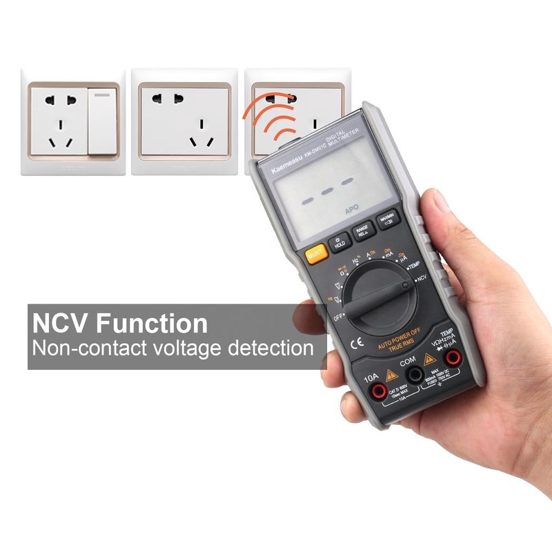 방화 방지 전기 멀티미터 True-rms Ncv Ohm Hz Tester 온도 탐사기와 함께 스마트 디지털 멀티미터