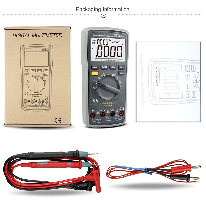 ABS 전기 부품 04A OEM ODM 오토 라인업 스마트 멀티테스터 실험실 장비 DC/AC 20000 카운트 디지털 멀티미터