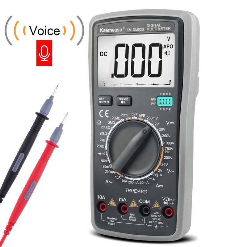 OEM ODM 전자 멀티미터 DC AC NCV 전문 True RMS 테스터 자동 범위 스마트 음성 보고서 멀티미터