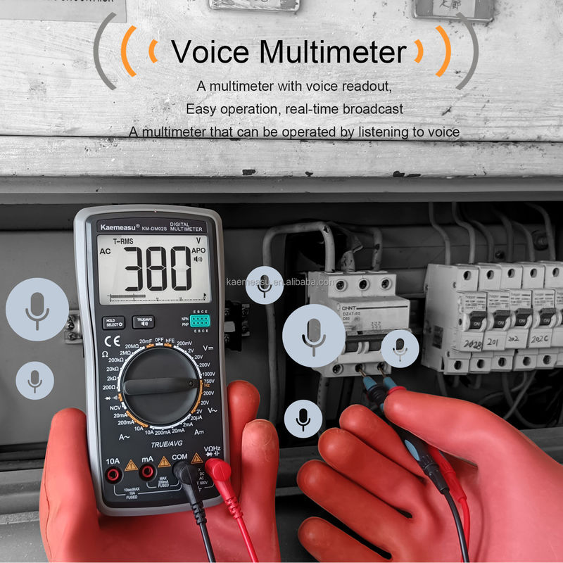OEM ODM 전자 멀티미터 DC AC NCV 전문 True RMS 테스터 자동 범위 스마트 음성 보고서 멀티미터