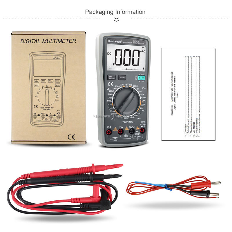1000V 전문 디지털 멀티미터 오토렌지 멀티미터 DC AC 전압 전류 NCV True RMS 테스트 디지털 멀티미터 검사기