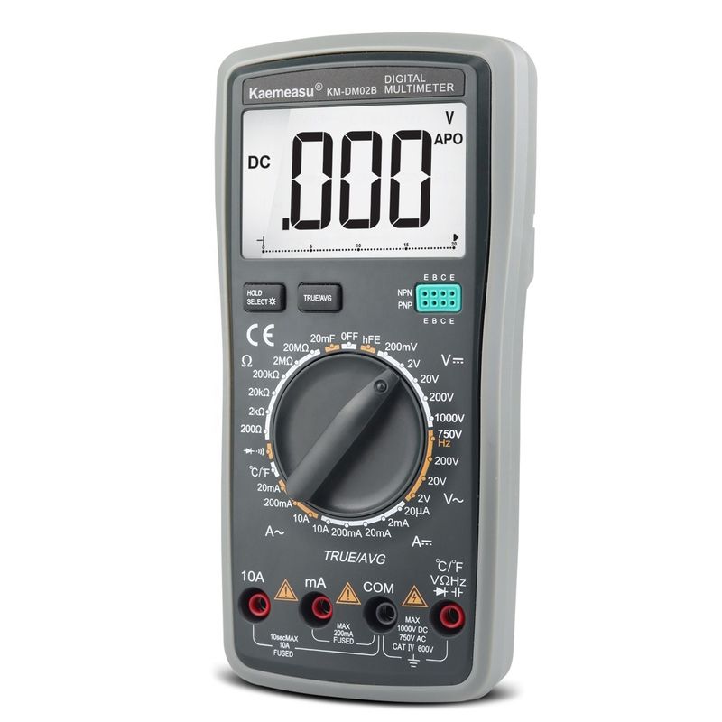 디지털 멀티미터 DC AC True RMS 1000V 전자 멀티테스터 방화 방지 온도 탐지 자동 멀티미터