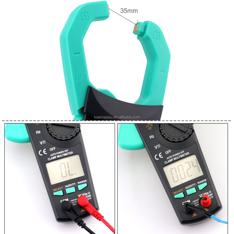 빅 클램프 멀티미터 T-RMS AC DC 1000V 1000A 다이오드 테스트 연속성 버저 디지털 클램프 미터