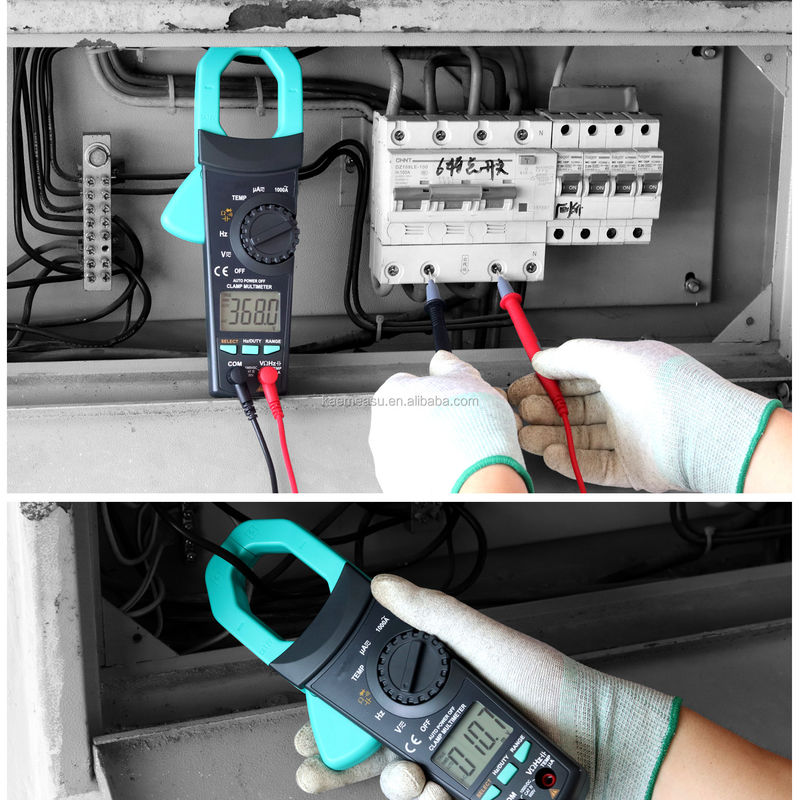 ABS 전기 부품 300g 디지털 AC DC 클램프 미터 자동 범위 멀티미터 True Rms Ncv Ammeter