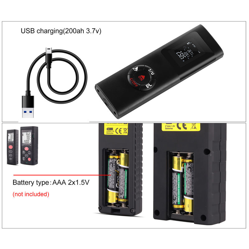 40m 100m OEM ODM 미니 휴대용 디지털 원격 측정기 적외선 레이저 거리 측정기 전기 레이저 원격 측정기